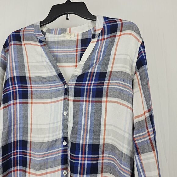 Soft Joie Dane Blouse Collarless Button Down Womens Size Small - Picture 3 of 7